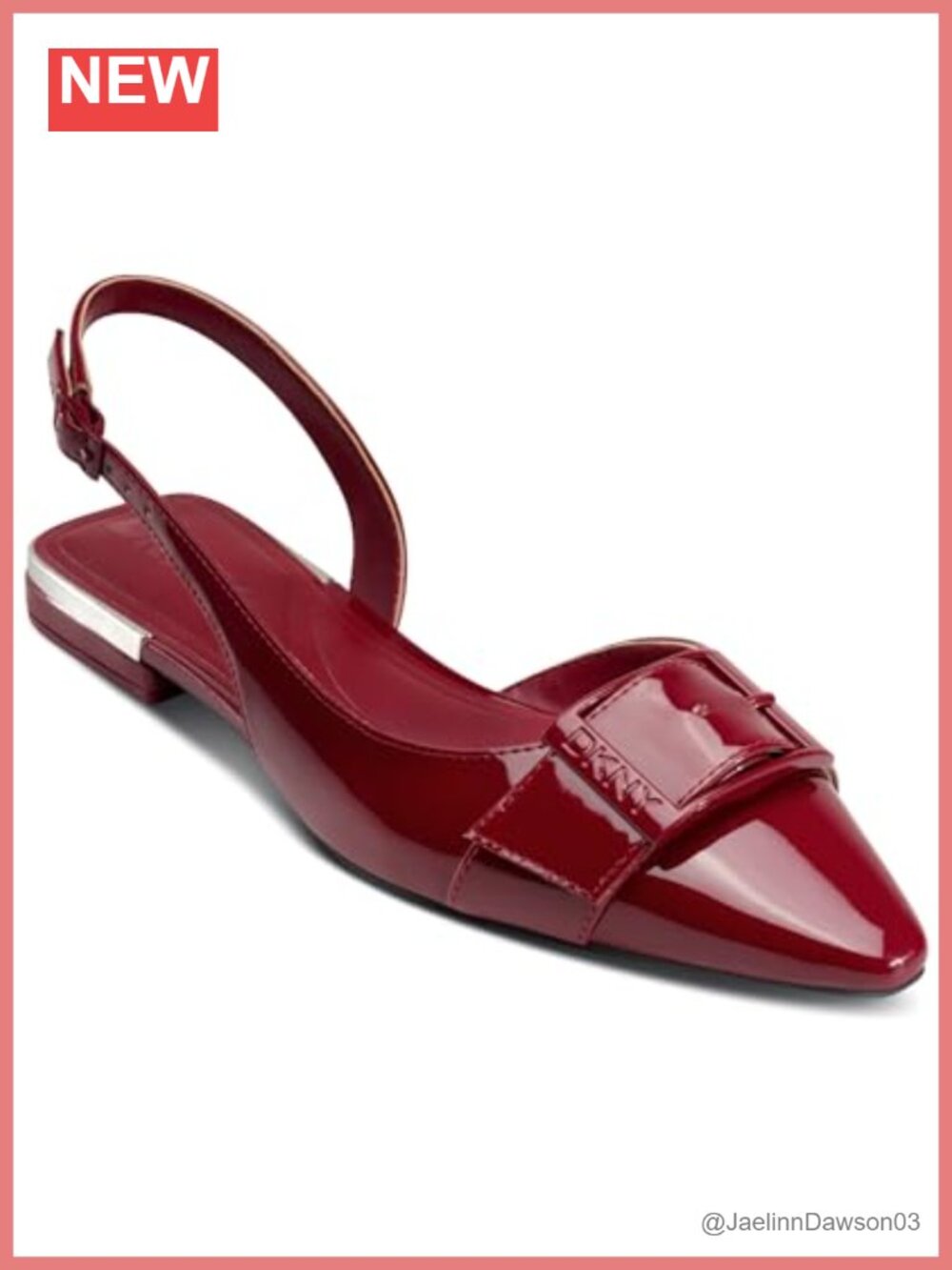 DKNY Slingback Loafer Mule Faux Leather Cushioned Insole